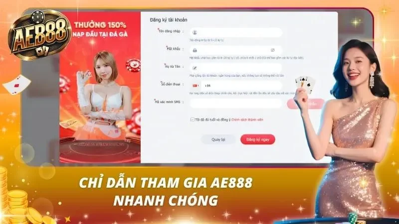 AE888 - TRANG CÁ CƯỢC UY TÍN NHẤT 2026 32 Hướng dẫn đăng ký tài khoản AE888