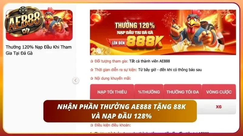 Đăng Ký AE888 – Mở Tài Khoản Nhận 88K + 128% Nạp Đầu 3 Xác thực thông tin cá nhân để lộc tân thủ tự động cộng vô ví