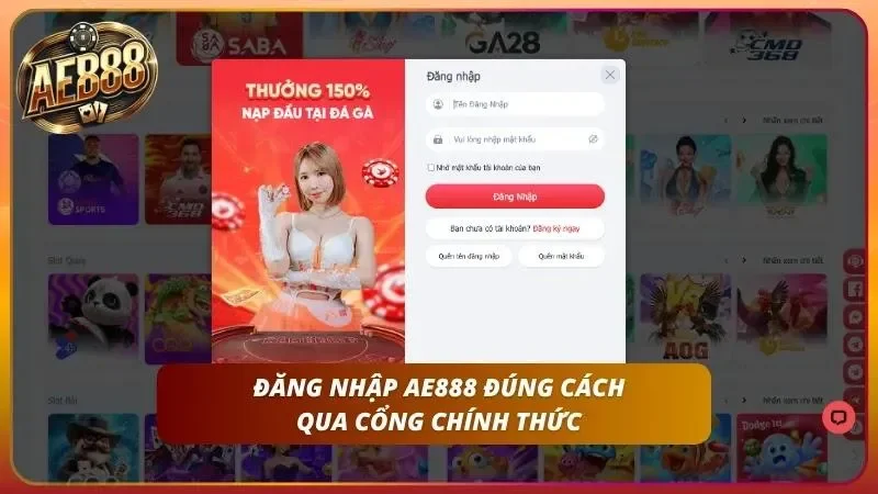 Đăng Nhập AE888 – Chỉ Dẫn Truy Cập Tài Khoản Nhanh Chóng 1 Truy cập đúng tên miền chính thống bảo vệ an toàn tài khoản