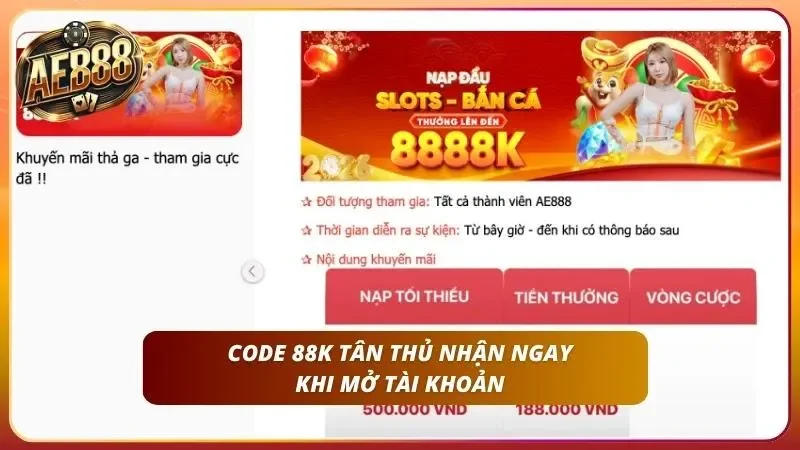 Khuyến Mãi AE888 | Tổng Hợp Ưu Đãi Mới Chất Lượng Nhất 2026 2 Phần quà trải nghiệm xanh chín không yêu cầu nạp tiền