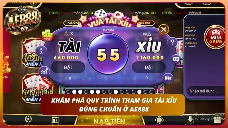 Tìm hiểu về quy trình tham gia Tài Xỉu chỉ với 2 phút