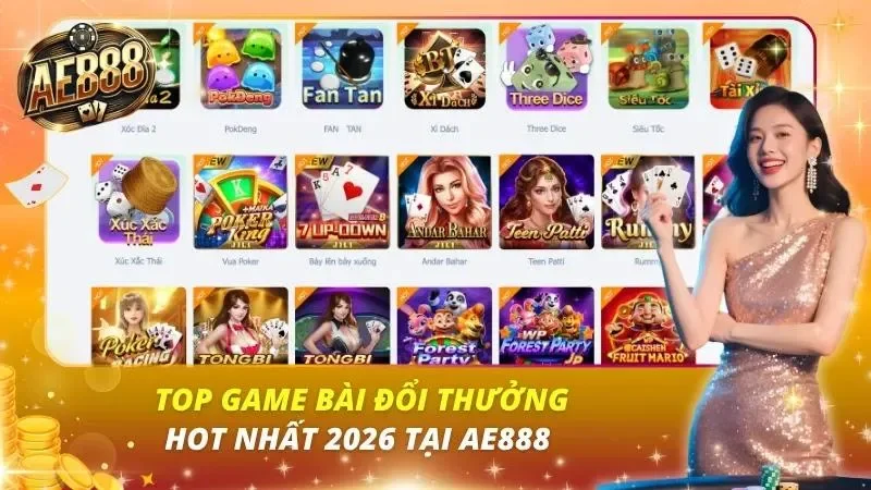 Top Game Bài Đổi Thưởng Hot Nhất 2026 tại AE888 Top Game Bài Đổi Thưởng Hot Nhất 2026 tại AE888