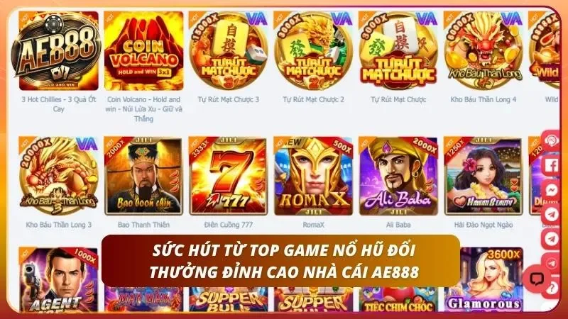 Top Game Nổ Hũ Hot Nhất AE888 – Tỷ Lệ Quay RTP Cao 2026 1 Sức hút không thể chối cãi của slot game