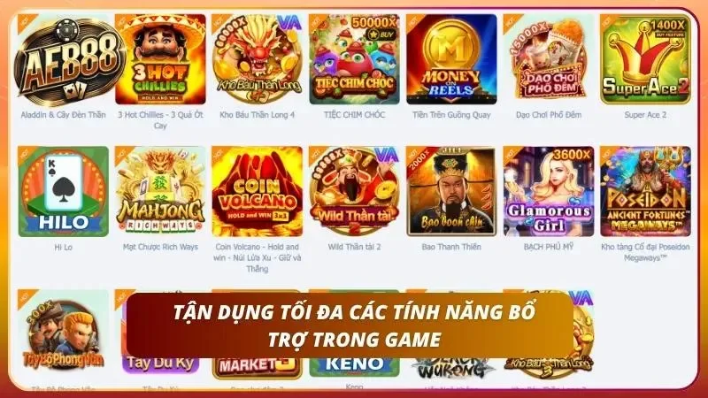 Top Game Nổ Hũ Hot Nhất AE888 – Tỷ Lệ Quay RTP Cao 2026 4 Tận dụng hết những tính năng của nhà cái